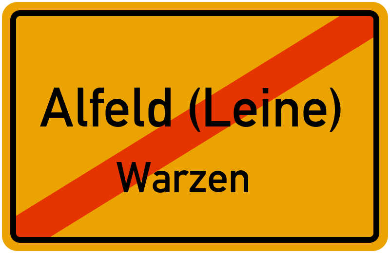 Ortsschild Alfeld (Leine)