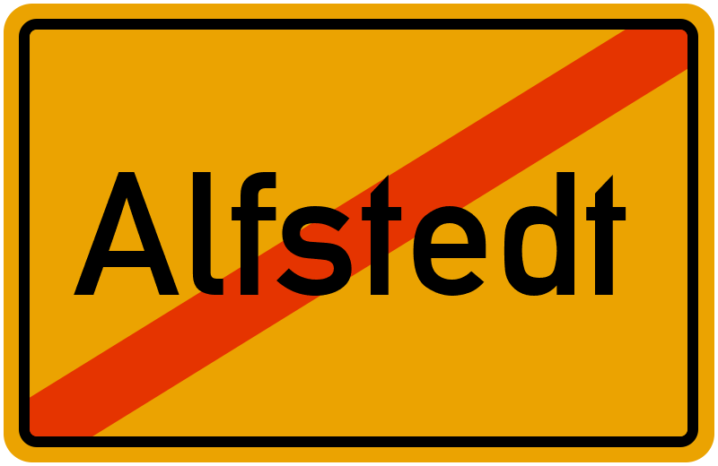 Ortsschild Alfstedt