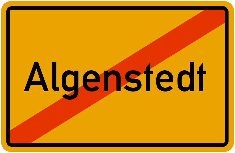 Ortsschild Algenstedt