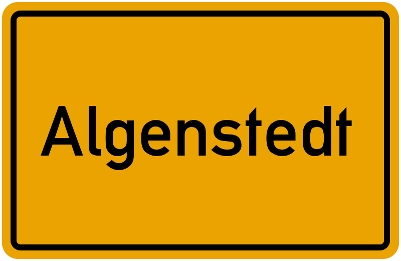 Ortsschild Algenstedt
