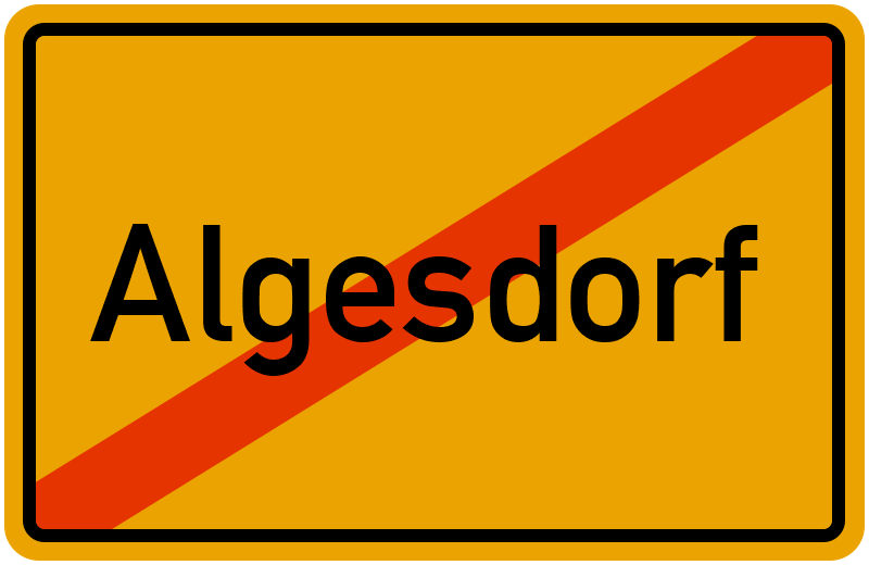 Ortsschild Algesdorf