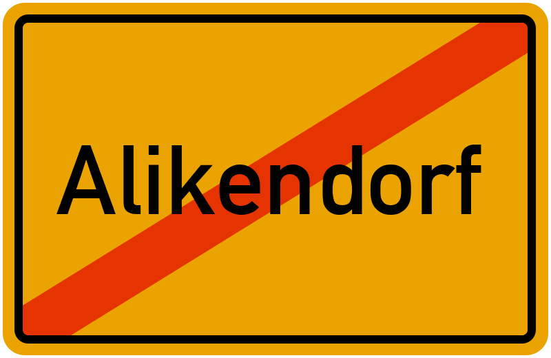 Ortsschild Alikendorf