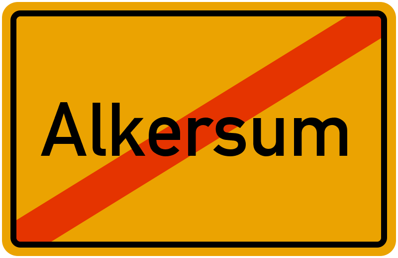 Ortsschild Alkersum