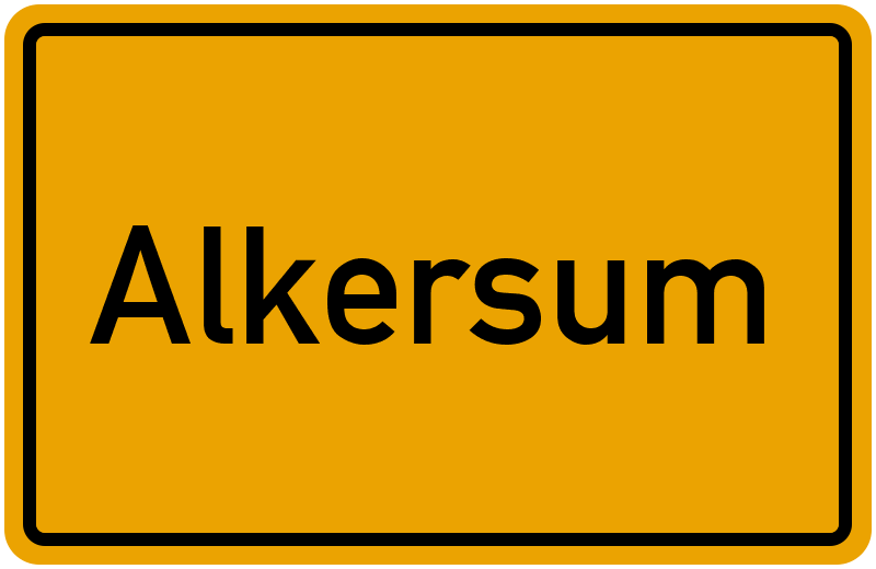 Ortsschild Alkersum