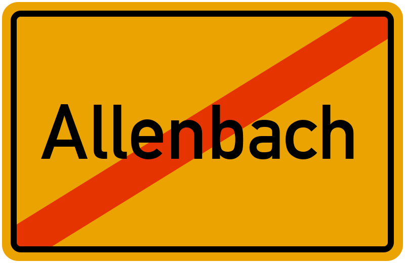 Ortsschild Allenbach