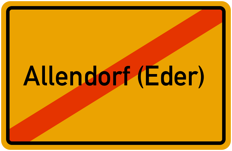 Ortsschild Allendorf (Eder)