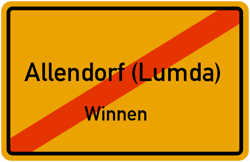 Ortsschild Allendorf (Lumda)
