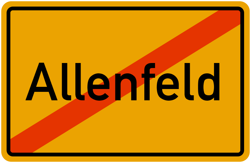 Ortsschild Allenfeld