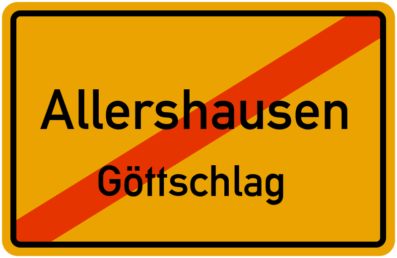 Ortsschild Allershausen