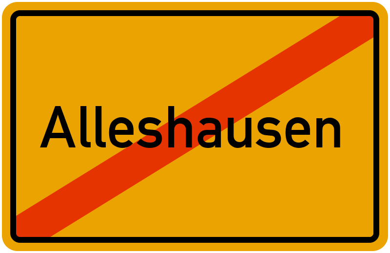 Ortsschild Alleshausen