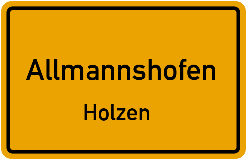 Ortsschild Allmannshofen