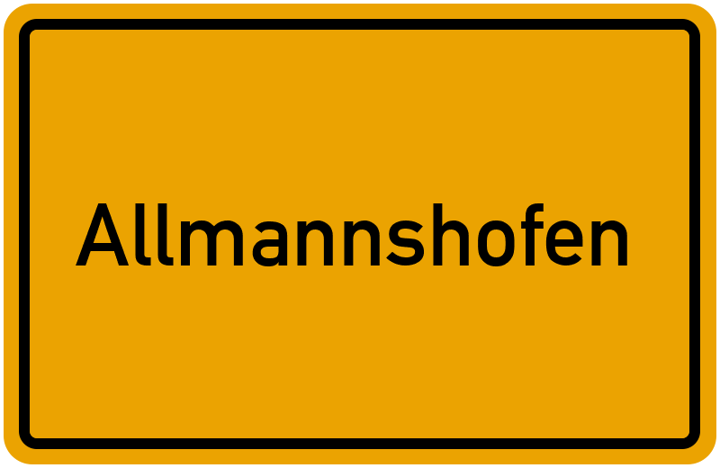 Ortsschild Allmannshofen
