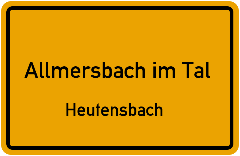 Ortsschild Allmersbach im Tal