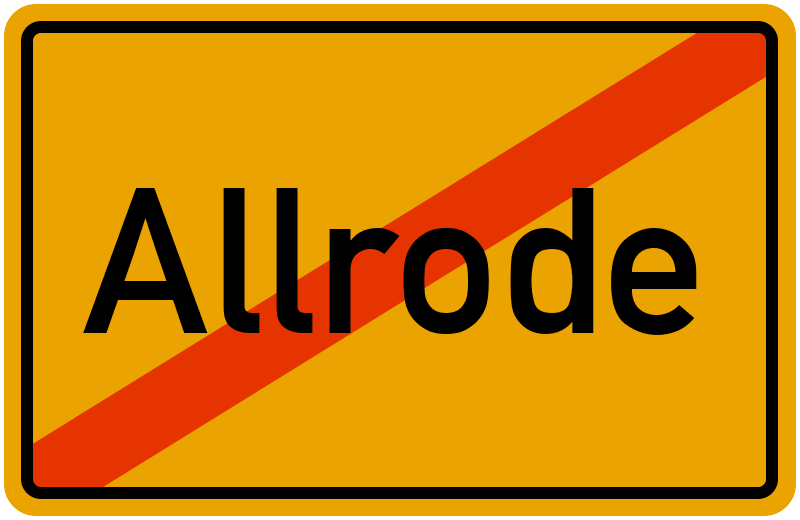 Ortsschild Allrode