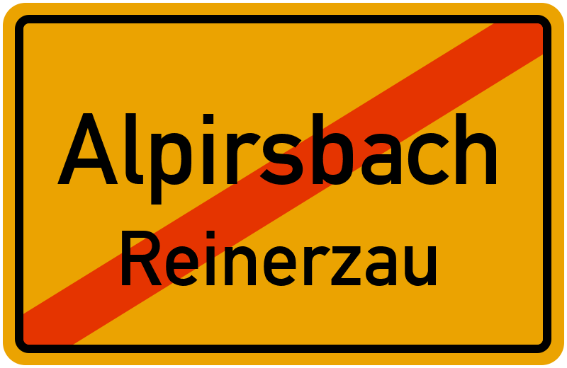 Ortsschild Alpirsbach