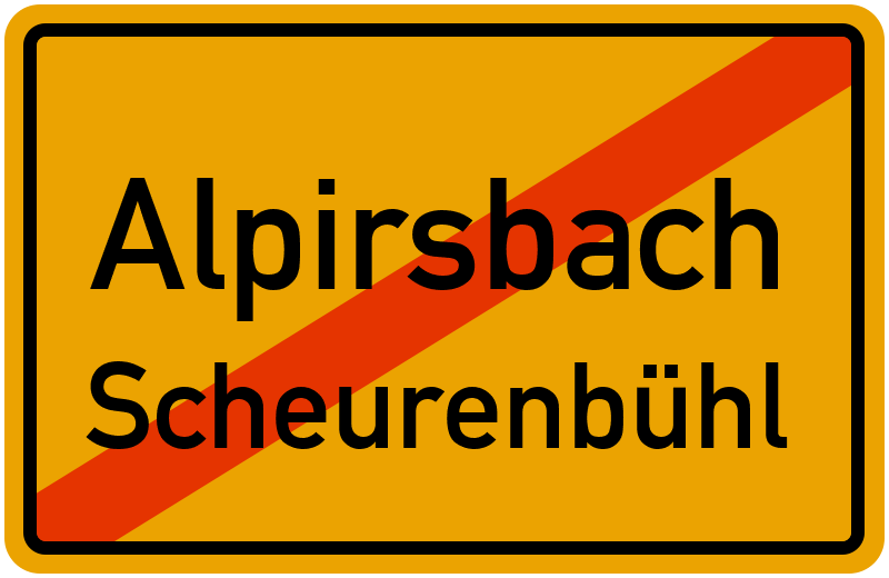 Ortsschild Alpirsbach