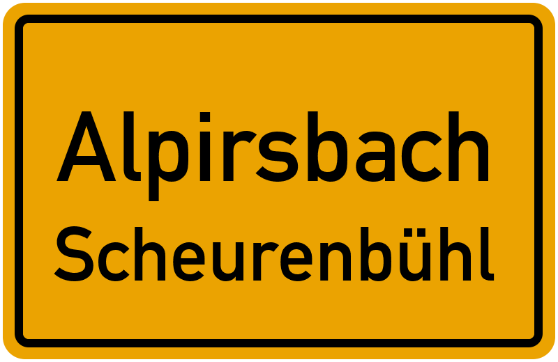 Ortsschild Alpirsbach