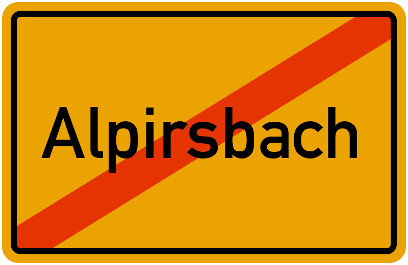Ortsschild Alpirsbach