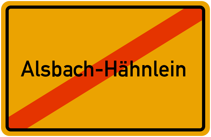 Ortsschild Alsbach-Hähnlein