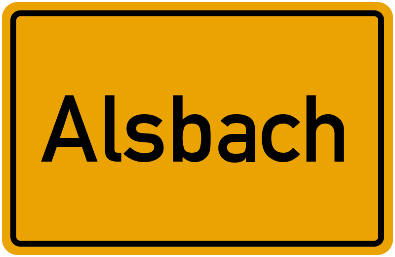 Ortsschild Alsbach