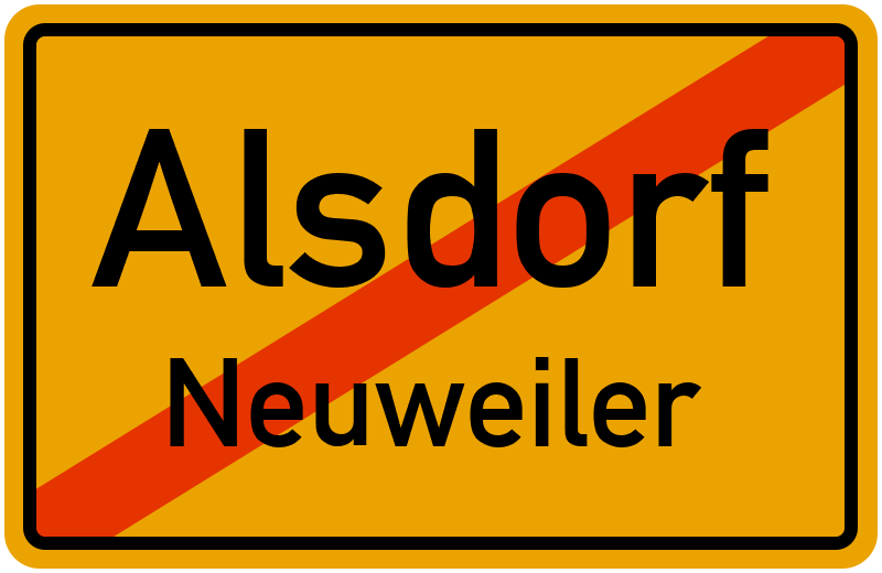 Ortsschild Alsdorf