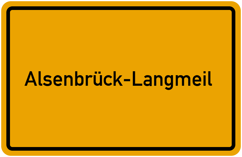Ortsschild Alsenbrück-Langmeil
