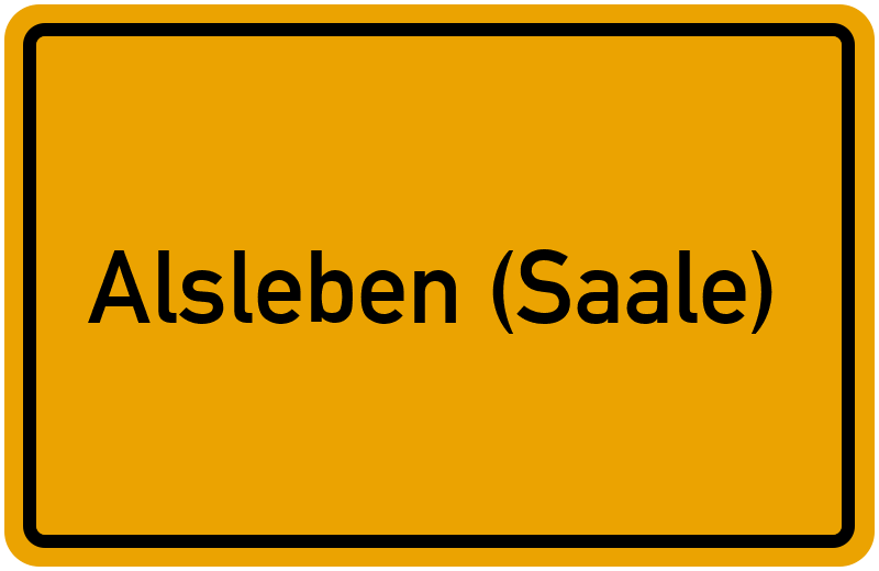 Ortsschild Alsleben (Saale)