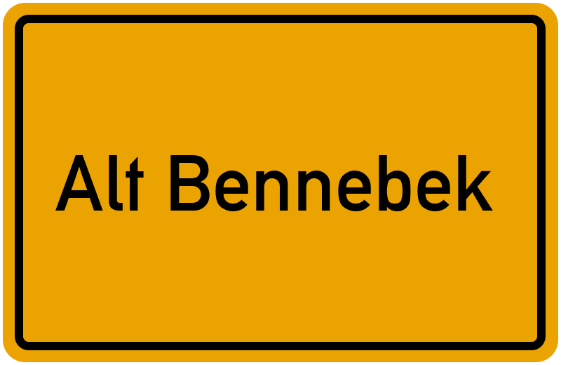 Ortsschild Alt Bennebek