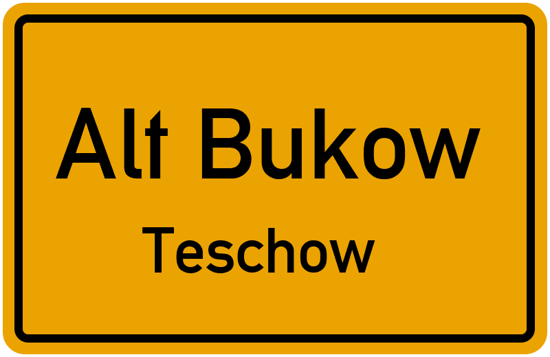 Ortsschild Alt Bukow