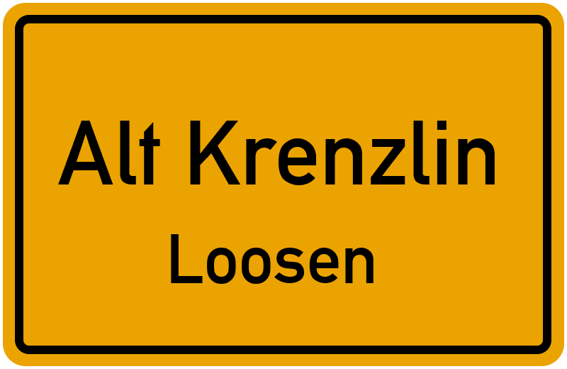 Ortsschild Alt Krenzlin