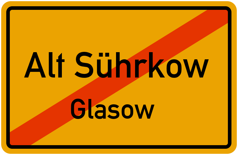 Ortsschild Alt Sührkow