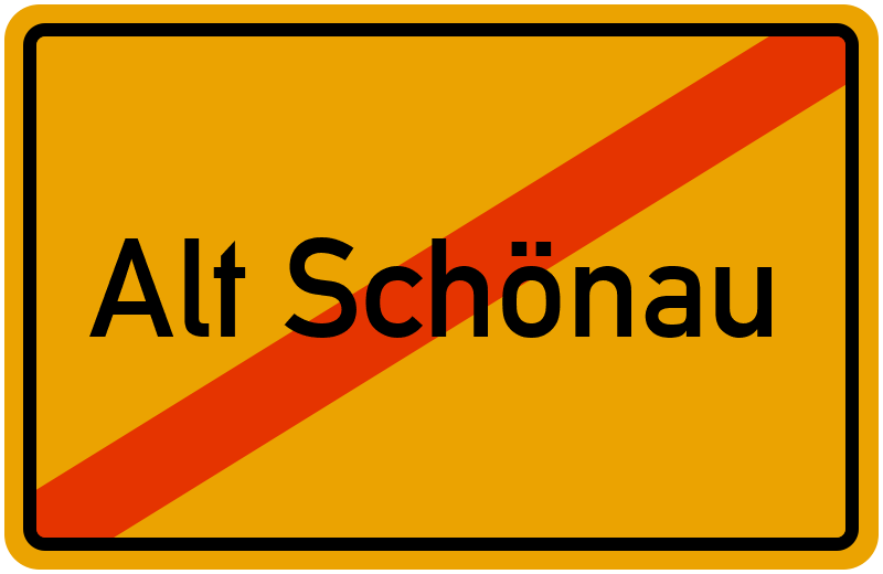 Ortsschild Alt Schönau