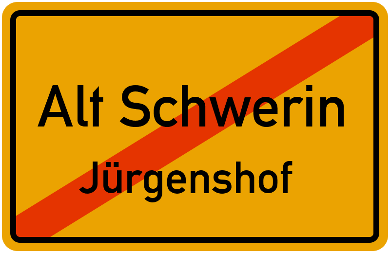 Ortsschild Alt Schwerin