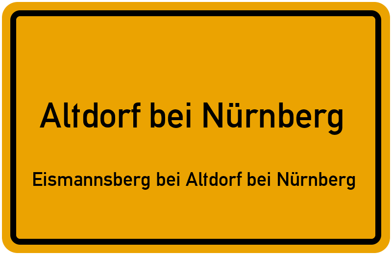 Ortsschild Altdorf bei Nürnberg
