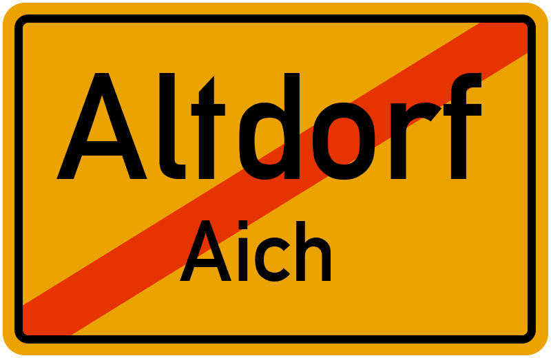 Ortsschild Altdorf