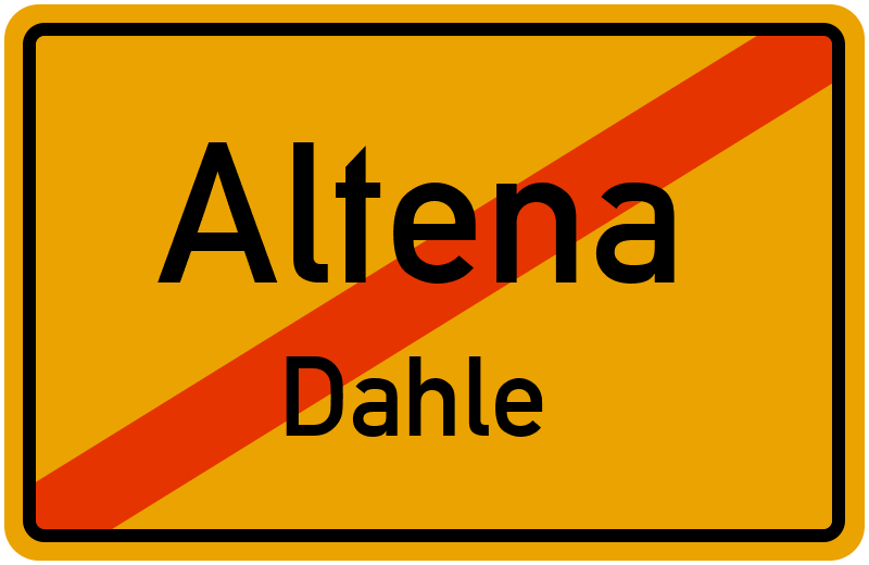 Ortsschild Altena