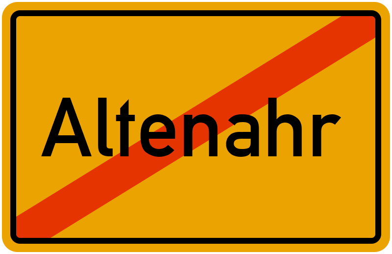Ortsschild Altenahr