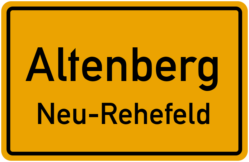 Ortsschild Altenberg