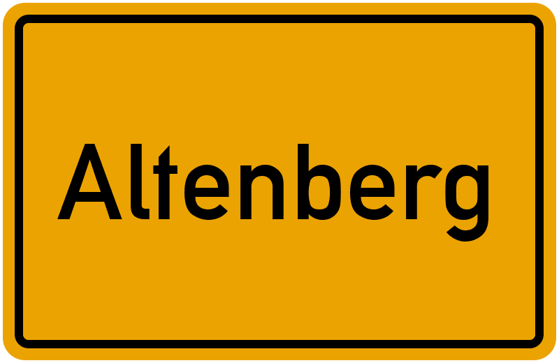 Ortsschild Altenberg