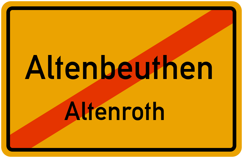 Ortsschild Altenbeuthen