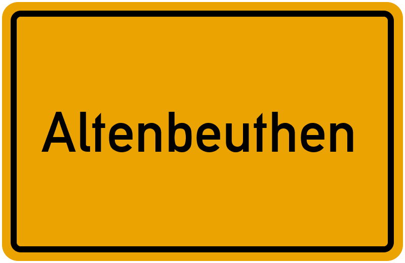 Ortsschild Altenbeuthen