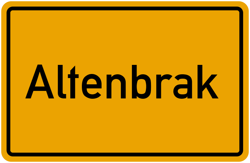 Ortsschild Altenbrak