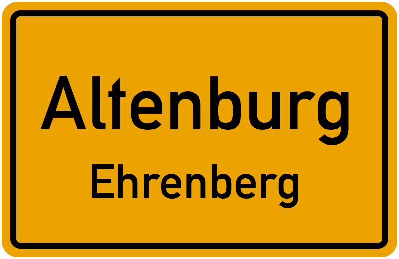 Ortsschild Altenburg