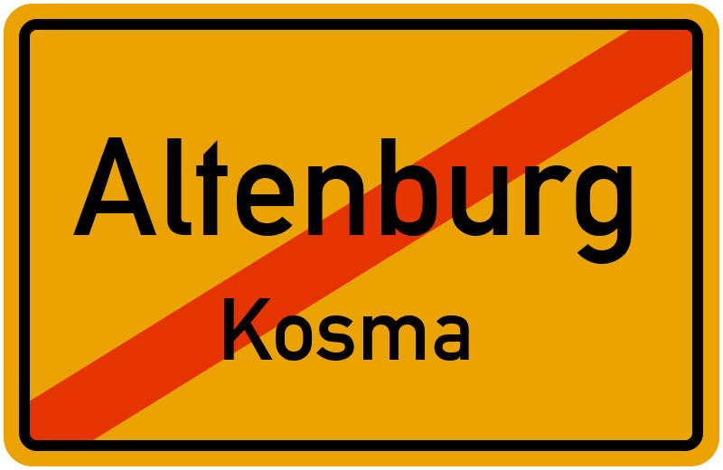 Ortsschild Altenburg