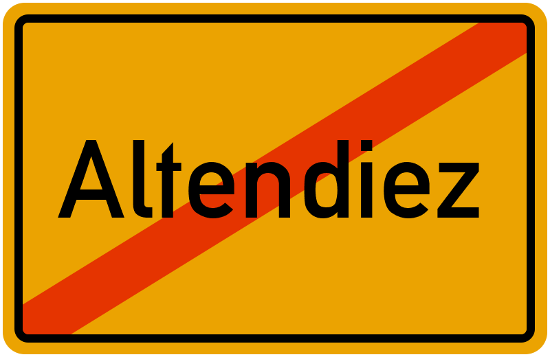 Ortsschild Altendiez