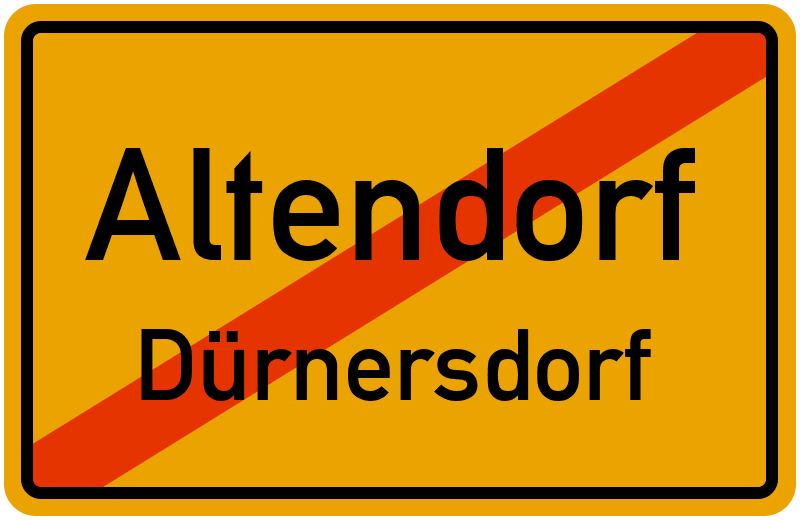 Ortsschild Altendorf