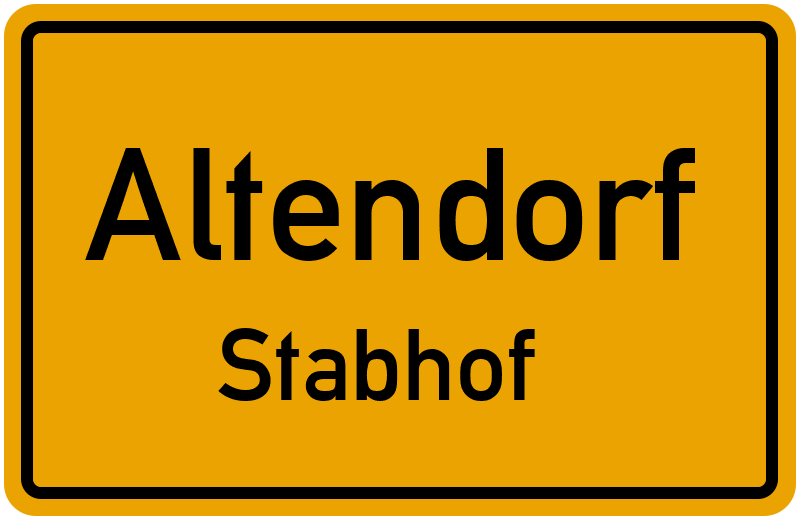 Ortsschild Altendorf
