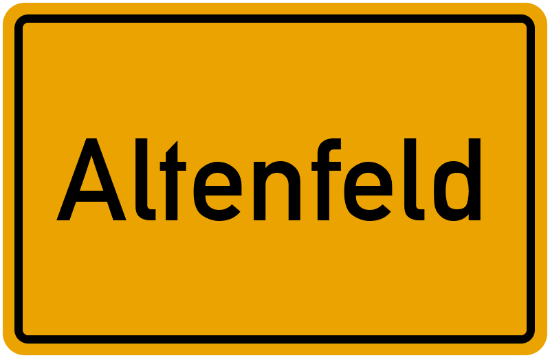Ortsschild Altenfeld