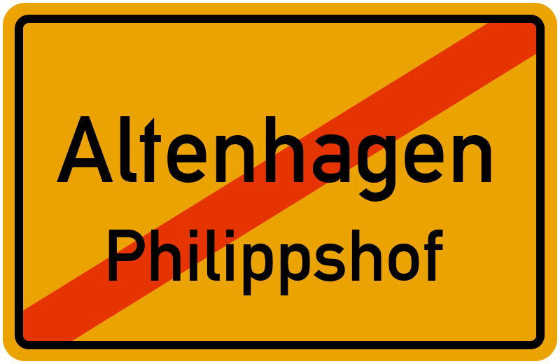 Ortsschild Altenhagen
