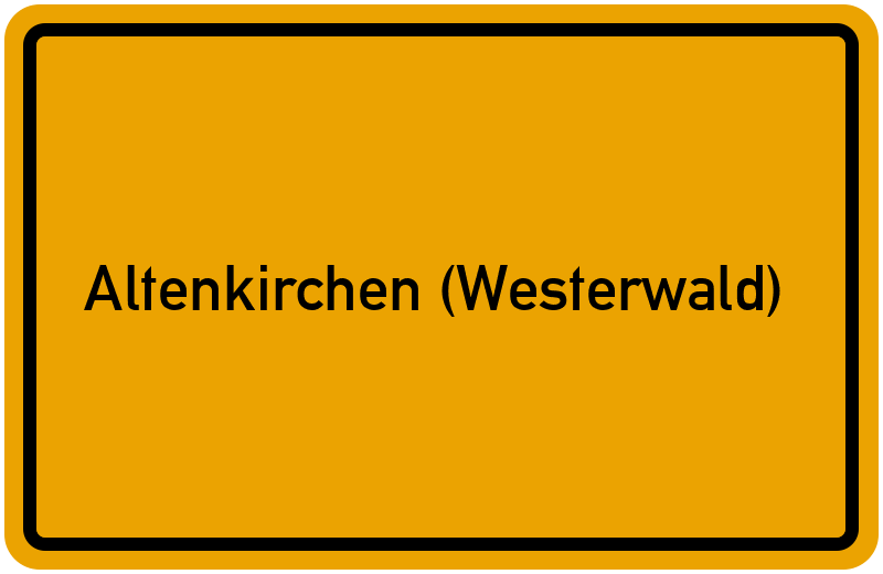Ortsschild Altenkirchen (Westerwald)
